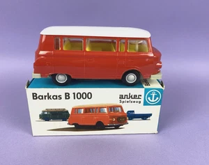 Barkas B1000 Van Mini Bus Ancora Giocattolo 7" Friction Vintage New Old Stock - Foto 1 di 9