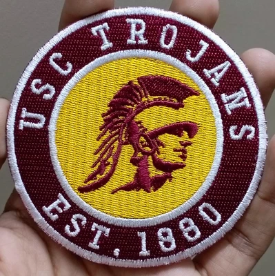 USC Trojans NCAA Team Logo Iron On Patch - Sew Patch - Embroidered Patch