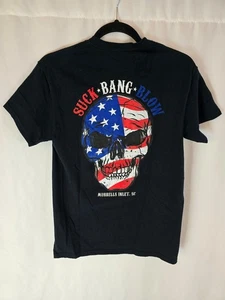 Suck Bang Blow Graphic Black T-shirt - Picture 1 of 4
