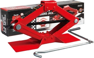 BIG RED Torin Steel Car Scissor Lift Jack Kit, 1.5 Ton (3,000 lb) Capacity, Red - Image 1 of 4