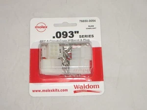 MOLEX 76650-0054 .093" 6 CIRCUIT POWER PLUG RECEPTACLE SOCKET SET OF 2 W/ PINS - Picture 1 of 3