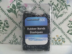 500 Pcs. New Elastic Bands OOAK Hair Redo Friend Bracelets - All Solid Black - Picture 1 of 2
