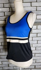 ☆ NWOT L.L. Bean Women's Striped Tankini Swim Top Size 4 Multicolor - Picture 1 of 8