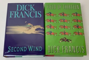 SIGNED Lot of 2 Second Wind (1st/1st) & Field of Thirteen (1st/1st) Dick Francis - Picture 1 of 20
