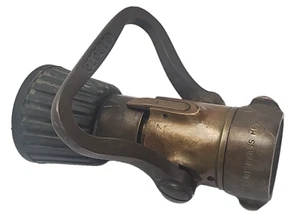 Vintage Elkhart Brass Fire Hose Nozzle Fog Straight Stream Décor Fire Truck Noz1 - Picture 1 of 24