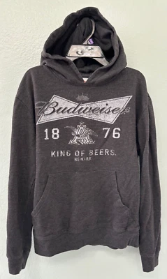 Sudadera con Capucha Gráfica Budweiser Newark NJ Pequeña Gris Top - PEQUEÑA  Foto 1 de 3