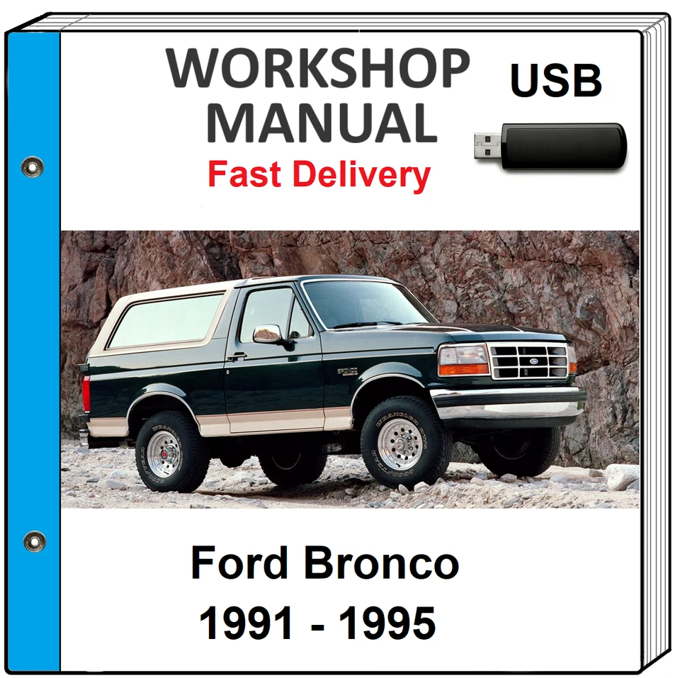 Ford Bronco 1991 1992 1993 1994 1995 servicio reparación taller manual usb Foto 1 de 1