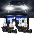 Front 6000K LED Headlights Hi/Lo Lights Bulbs For 06-11 Honda Civic-2Dr Coupe