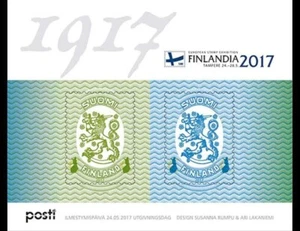 FINLAND 2017 SOUVENIR SHEET SELF ADHESIVE STAMP ON STAMP S13570-6 - Picture 1 of 2