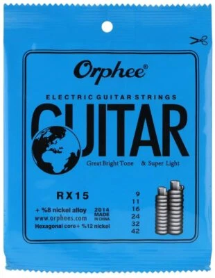 Electric Guitar Strings Orphee 9-42 Light RX15