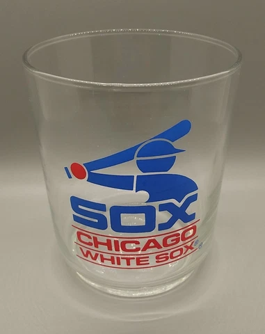 Vintage MLB CHICAGO WHITE SOX Souvenir Glass Rocks Martini Cover