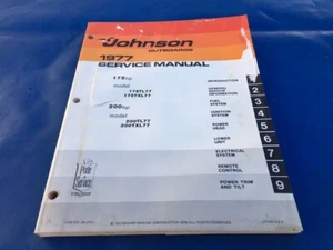 1977 Evinrude Johnson 175hp 200hp Outboard Printed Factory OEM Service Manual  - Picture 1 of 5