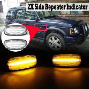 Intermitente lateral intermitente transparente para Land Rover Defender Discovery2 Freelander - Imagen 1 de 9