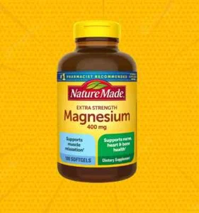 Nature Made Extra Strength Magnesium 400 mg, 180 Softgels - Picture 1 of 3