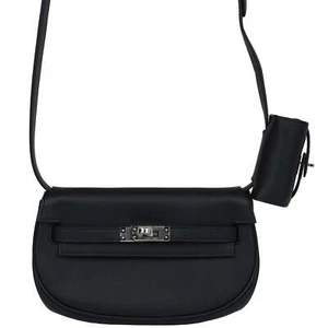 Hermes Kelly Moove Black Swift Calfskin Leather Palladium Hardware Handbag - Picture 1 of 19