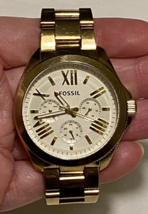 FOSSIL CECILE MultiFunction Gold Tone Stainless Steel Ladies Quartz Watch AM4510 - Picture 1 of 10