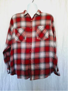 Women's maurices Plaid Shirt, Size 2, Red & White plus button front - Picture 1 of 4