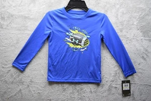 Boys' Under Armour UA Football Scribble Long Sleeve T-Shirt, Royal, Size 4, New - Picture 1 of 11