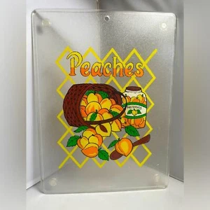 Retro Cutting Board with Basket of Peaches & Preserves EUC - Imagen 1 de 6