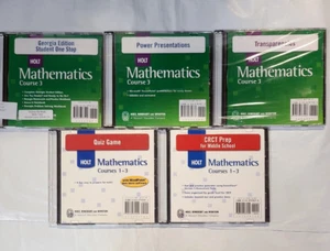 Holt Mathematics: Course 3: 5 CD-Rom Set (Student One-Stop + 4 more)  NEW - Picture 1 of 6