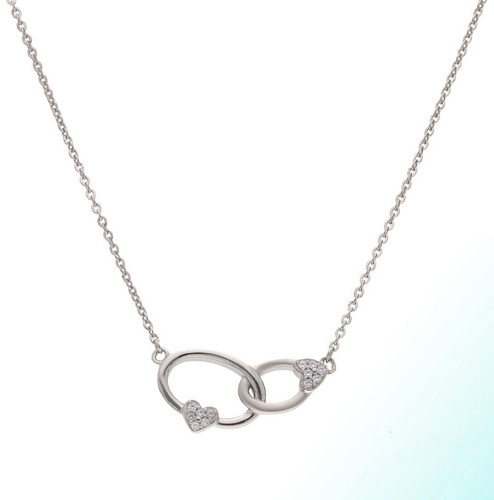 VETEMENTS Collana in argento sterling con diamanti forma rotonda per donna e ragazza