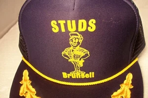 Vintage STUDS Brunsell Purple Foam Mesh Trucker Snapback Hat - Picture 1 of 9