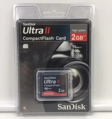 SanDisk Ultra II 2 GB Compact Flash Card - 15 mb/s (SDCFH-002G-A11C) - Image 1 of 2