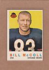 1959 Topps Football Bill Mccoll #151 Bears Ex+ *A19865