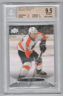 2011-12 Upper Deck #235 Matt Read Flyers Rookie Young Guns BGS 9.5 - Image 1 of 2