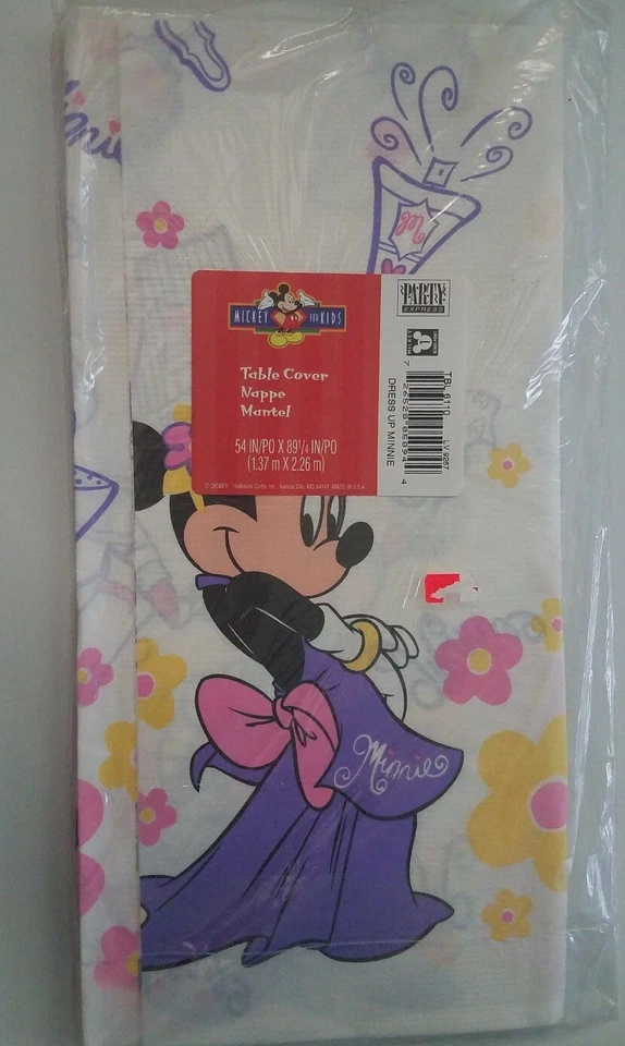 NUEVO en Paquete Cubierta de Mesa de Papel Minnie Mouse Vintage Vestir Minnie 54" X 89.25" Foto 1 de 1