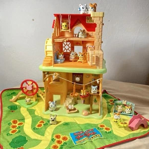 Hamtaro Playset Epoch 16 Figures Mat House Toy Lot Rare Japan Collection Cute - Picture 1 of 18