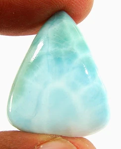 25.05 Ct Natural Blue Larimar Loose Gemstone Cabochon Wire Wrap Stone - 26604 - Picture 1 of 2