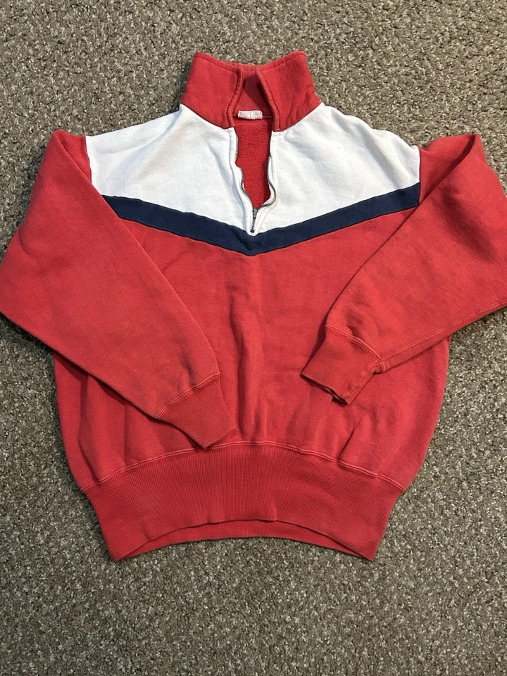 Moletom AKOM Vintage Anos 50 Meio Zíper Pulôver Roupa Esportiva (Grande 42-44) Usado - Imagem 1 de 4