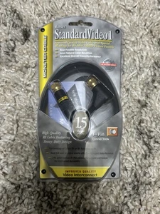 Monster RF Kabel SV1 Standard Video 1 F-Pin Anschluss 1,5 Meter werkseitig versiegelt - Bild 1 von 2