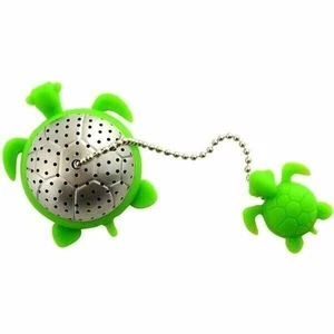 Norpro Turtle Shape Silicone / Stainless Steel Mesh Ball Loose Leaf Tea Infuser - Picture 1 of 5