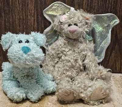 '93 Ty Beanie Baby Rafaella Fairy Teddy Bear & '00 Toys R Us Animal Alley Puppy - Image 1 of 4