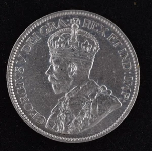 25 Cent Silbermünze Neufundland 1917 kostenloser Versand - Bild 1 von 4