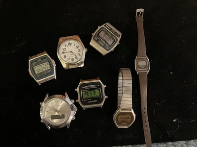 RELOJES digitales Timex Azzaro Aquatech de colección piezas/reparación de red no funcionan #3 Foto 1 de 4