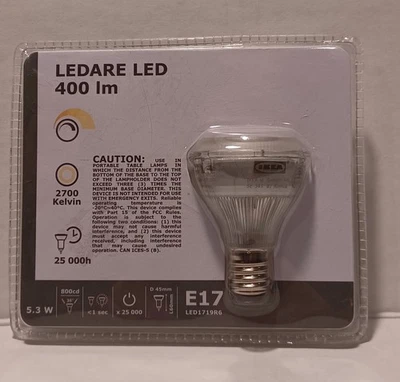 IKEA 103.658.34 Ledare Led Bulb E17 Reflector R14 400 Lm Warm Dimming Dimmable ♡ - Image 1 of 2