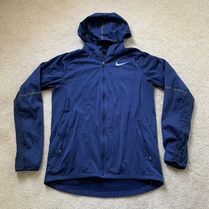 Nike Shield Max Running Giacca Full Zip Maschera con Cappuccio 859212-429 Uomo S Riflettente - Foto 1 di 11