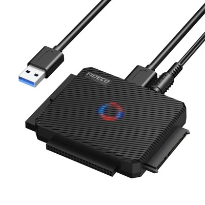 Fideco USB 3.0 SATA & IDE Festplattenadapter – Schnelle, Plug-and-Play Konnek... - Bild 1 von 2