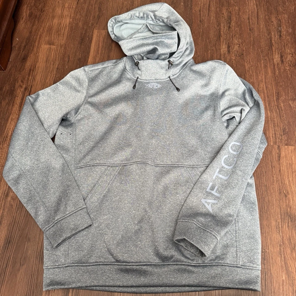 Sudadera con Capucha Aftco Para Hombre Grande Azul Segador Técnico Pesca Polaina Cinch Foto 1 de 4