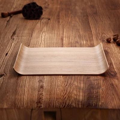  Quadratisches Tablett Quadratischer Kuchenteller Dekoratives Holztablett - Bild 1 von 4