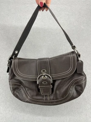 vintage Coach F10910 Soho Leather Shoulder Bag in brown - Image 1 of 4
