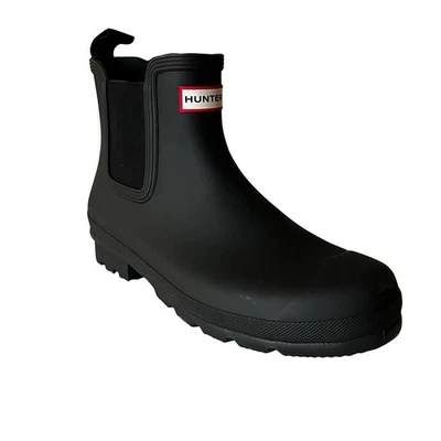 Hunter мужской оригинальный Chelsea ботинки черный размеры 11 новый в коробке - Изображение 1 из 4