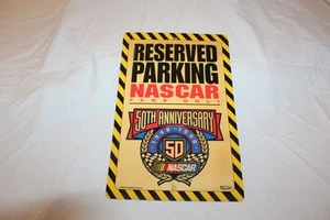 Plastic Sign 1998 NASCAR 50th Anniversary Reserved Parking Vintage - Picture 1 of 8