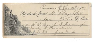 1909 Railroad Fare Receipt - 3 Firemen - Boston MA to Providence RI-Jesse Smith - Picture 1 of 2
