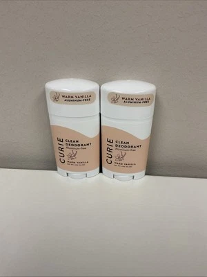 Curie Aluminum-Free Deodorant 2oz Natural Warm Vanilla - Lot Of 2 B18-69 - Image 1 of 2