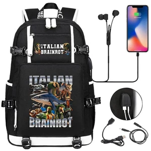 Italian Brainrot Backpack Teenager Travel Schoolbag Tung Sahur Students Rucksack - Picture 1 of 20