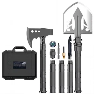 Campingschaufel Axt Outdoor Survival Shovel Set, Multifunktionale Klapptakti... - Bild 1 von 7